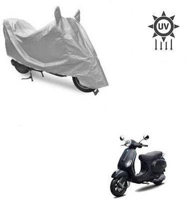 RPSENTTERPR Waterproof Two Wheeler Cover for Piaggio(Vespa LX, Silver)