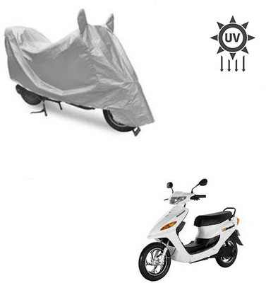 saanvi Two Wheeler Cover for Indus(Yo Electron, Silver)