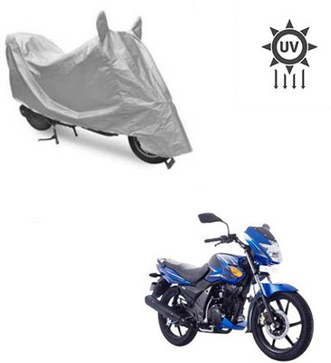 saanvi Two Wheeler Cover for TVS(Flame SR125, Silver)