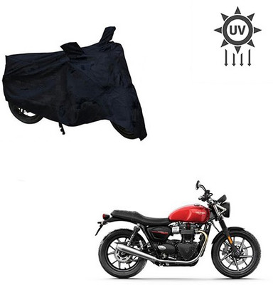 Atulit enterprises Two Wheeler Cover for Triumph(Twin spark, Black)