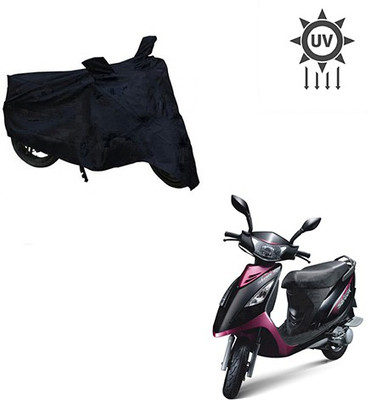saanvi Two Wheeler Cover for TVS(Scooty Streak, Black)