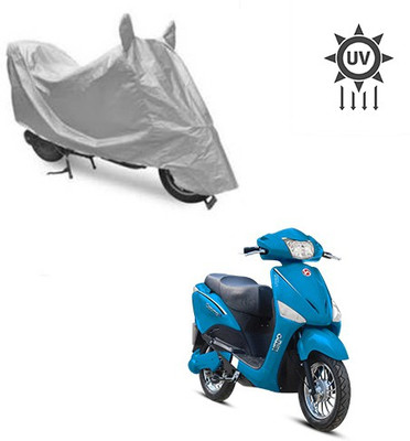 saanvi Two Wheeler Cover for Hero(Electric Optima, Silver)