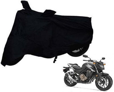 HYBRIDS COLLECTION Two Wheeler Cover for Honda(CB 500, Black)