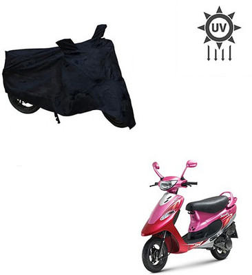 saanvi Two Wheeler Cover for TVS(Scooty Pep+, Black)