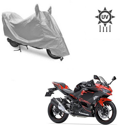 Feel heaven Waterproof Two Wheeler Cover for Kawasaki(Ninja 250, Silver)
