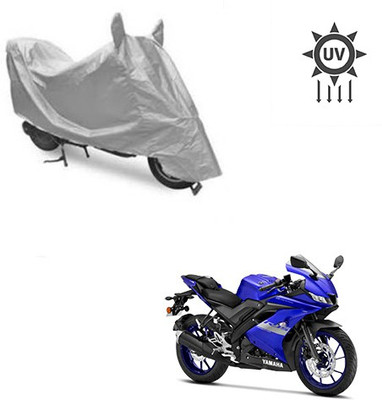 RPSENTTERPR Waterproof Two Wheeler Cover for Yamaha(R15 V3, Silver)