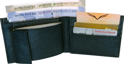 Magic Design Men Casual Black Artificial Leather Card Holder(10 Card Slots)