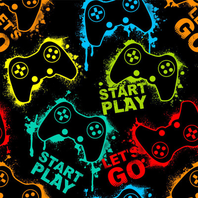 Unique Graphics Vinyl Gaming Multicolor Wallpaper(L x W: 244 cm x 41 cm)