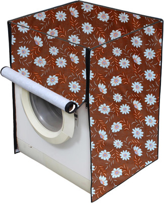 AAVYA UNIQUE FASHION COVER Front Loading Washing Machine  Cover(Width: 62.23 cm, Brown,Whiteflower,7.5KG)