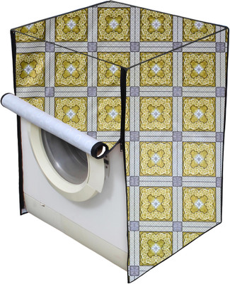 AAVYA UNIQUE FASHION COVER Front Loading Washing Machine  Cover(Width: 62.23 cm, gold, white)