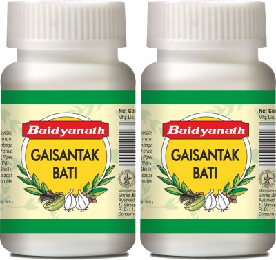 Baidyanath Gaisantak Bati, Reduces and neutralizes acid levels | Provide quick relief from common digestive problems like gas, hyperacidity, flatulence and bloating |(Pack of 2)