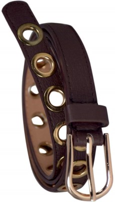 GREENS Girls Party, Casual, Evening Brown Synthetic Reversible Belt