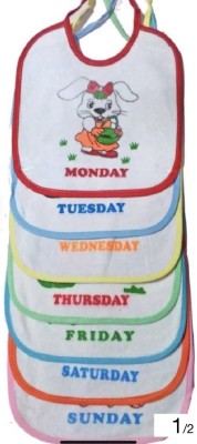 kogar Beautiful Printed 7 Days Baby Bib For Daily Use Sunday To Saturday Baby Bibs For Kids(Multicolor)