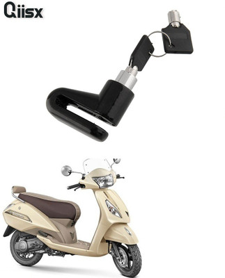 Qiisx DISC_BRAK_LCK_ST1_ASRTD_8090 Disc Lock, U Lock(Black)