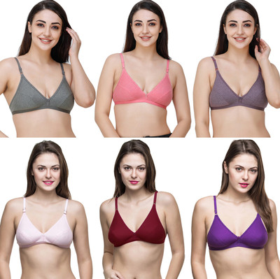 Docare Women Full Coverage Non Padded Bra(Multicolor)