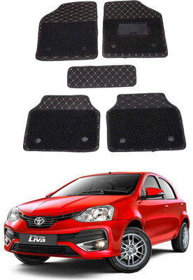 AYW Leatherite 7D Mat For  Toyota Etios Liva(Black)