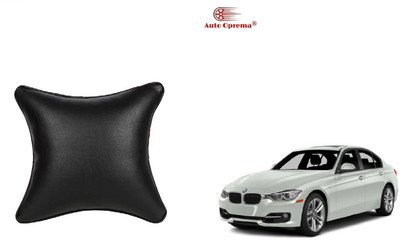 Auto Oprema Black Leather Car Pillow Cushion for BMW(Rectangular, Pack of 1)
