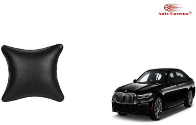 Auto Oprema Black Leather Car Pillow Cushion for BMW(Rectangular, Pack of 1)