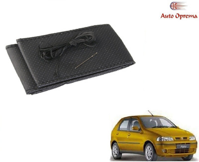 Auto Oprema Steering Cover For Fiat Universal For Car(Black, Leather)