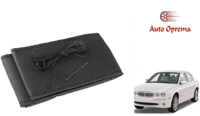 Auto Oprema Steering Cover For Jaguar Universal For Car(Black, Leather)