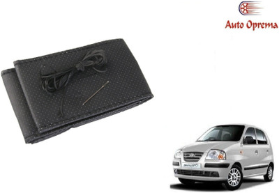 Auto Oprema Steering Cover For Hyundai Universal For Car(Black, Leather)