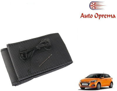 Auto Oprema Steering Cover For Hyundai Universal For Car(Black, Leather)
