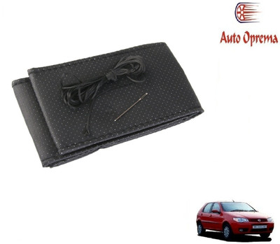 Auto Oprema Steering Cover For Fiat Universal For Car(Black, Leather)