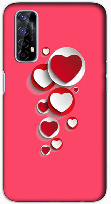 itrusto Back Cover for Realme 7 Pro, Realme 7 Pro Pink Hearts PRINTED DESIGNER Back Case Cover(Multicolor, Hard Case, Pack of: 1)