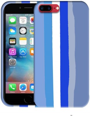 ELEF Back Cover for Apple iPhone 7 Plus Ultra Slim Anti-Slip Liquid Soft Silicone Flexible Rainbow Pattern Case(Blue, Grip Case, Silicon, Pack of: 1)