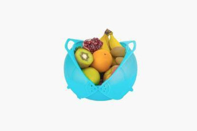 Avkar Crezy Multipurpose Vegetable Colander & Fruit Basket, Fruit & Vegetable Basket Collapsible Colander(Blue Pack of 1)