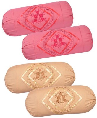 Daivik Cotton Bolsters Cover(Pack of 4, 30 cm*16 cm, Multicolor)