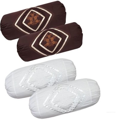 Daivik Cotton Bolsters Cover(Pack of 4, 30 cm*16 cm, Multicolor)