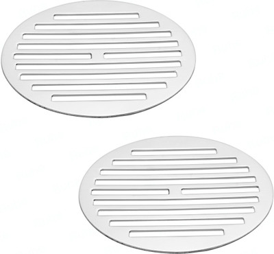 RUHE Floor Stainless Steel Push Down Strainer(12.7 cm Set of 2)