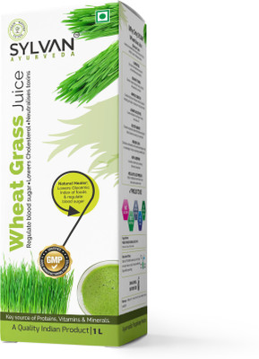 SYLVAN AYURVEDA Wheat Grass Juice 1L - Prepared Wilth Sprouted Leaves(1000 ml)
