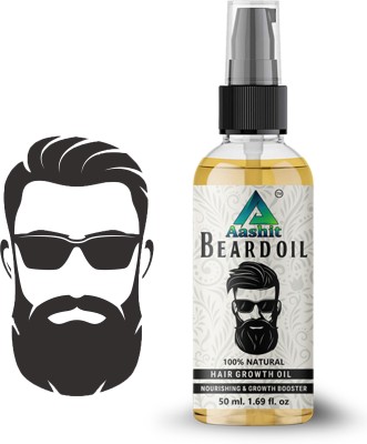 Aashit Beard Growth Oil | With Jojoba & 8 Essential Oils | 100% Natural Hair Oil For Men Beard Oil Hair Oil (50 ml)