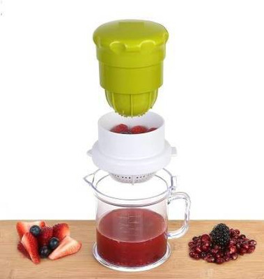 BRANZY Plastic Hand Juicer Plastic Hand Juicer Plastic 2in1 Hand Juicer, Multicolour (Multicolor)(White Pack of 1)