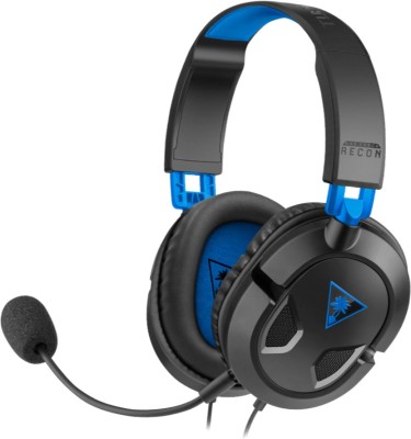 Turtle Beach Recon 50P Wired Gaming Headset(Black, Blue, On the Ear)