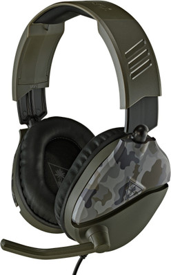 Turtle Beach Recon 70 Wired Gaming(Green Camo, On the Ear)