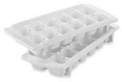 Sharry White Plastic Ice Cube Tray(Pack of2)