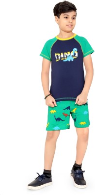 Rhythm Boys Casual T-shirt Shorts(Dark Blue)