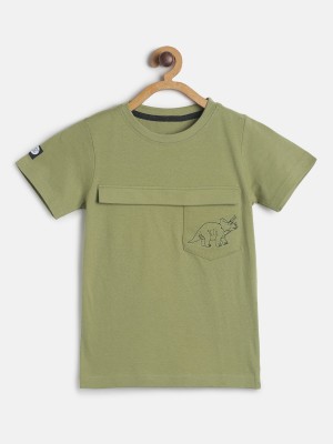 TALES & STORIES Baby Boys Solid Pure Cotton Regular T Shirt(Green, Pack of 1)