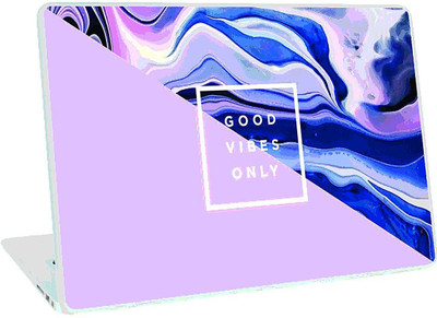 Galaxsia Good Vibes Only Laptop Skin vinyl Laptop Skin Compatible for 15.6 inch(Theme: Signs & Symbols)