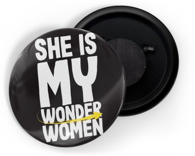 dhcrafts Black She Is My Wonder Women Pack of 1 Fridge Magnet Pack of 1(Black)