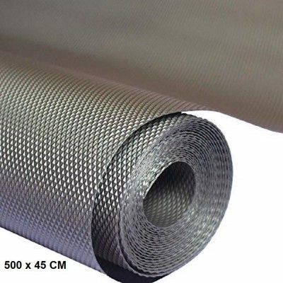 Furnish Flow PVC (Polyvinyl Chloride) Drawer Mat(45 cm X 5 m , Metallic Grey, Free)