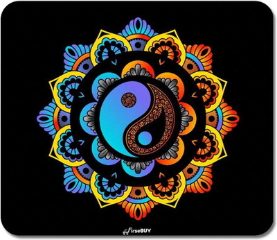 FirseBUY Bright Color Design Printed Non-Slip Rubber Mouse Pad for Laptop / Desktop / Computer 18 cm x 22 cm (Multicolor) Mousepad(Multicolor)