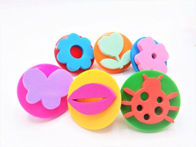 Gold Leaf Painting Stamps 6 pcs Painting Sponge Block(Pack of 6)