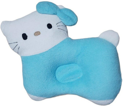 little monkeys Polyester Fibre Animals Baby Pillow Pack of 1(Blue)