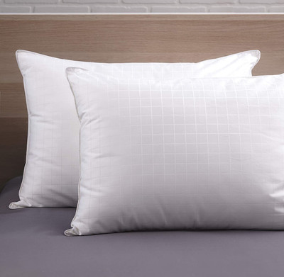 RDK Polyester Fibre Solid Sleeping Pillow Pack of 2(White)