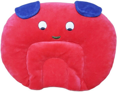 little monkeys Polyester Fibre Animals Baby Pillow Pack of 1(Red)