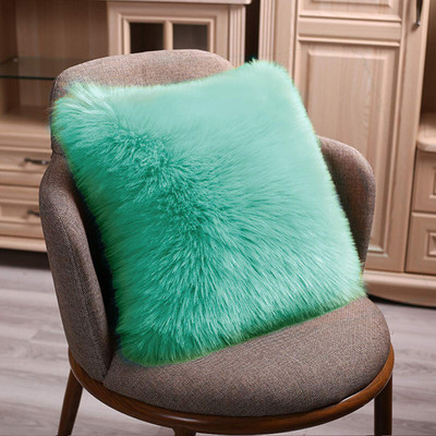 PICKKART Microfibre Solid Cushion Pack of 1(Light Green)